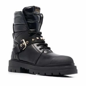 Valentino Garavani Women’s Waterproof Rockstud Combat Boots Size 39